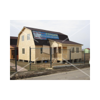 Каркасно-щитовой дом 6х9 с террасой 3х6