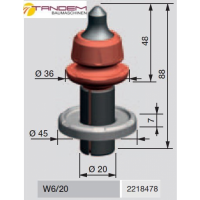 Резцы Wirtgen W6/20 для дорожных фрез W6/20 (W6/20X) с усиленной шайбой