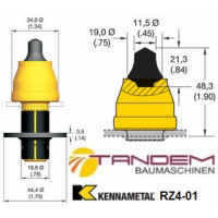 Резцы по асфальтобетону Kennametal RZ19 (RZ4-01)